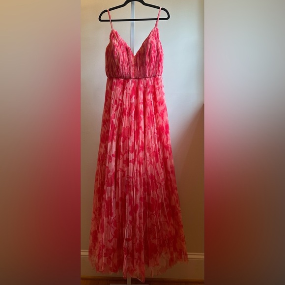 NEW Hutch Print Pleated Sleeveless Maxi Dress Sz 6 Red - Picture 11 of 14
